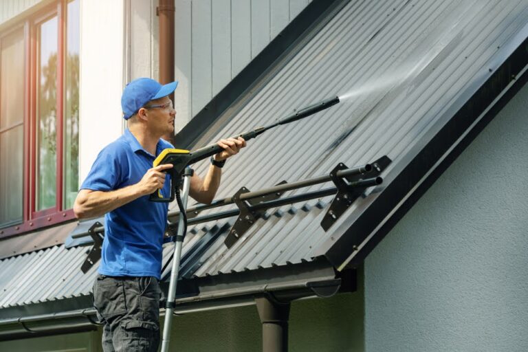 Preventing roof stains with regular washing.