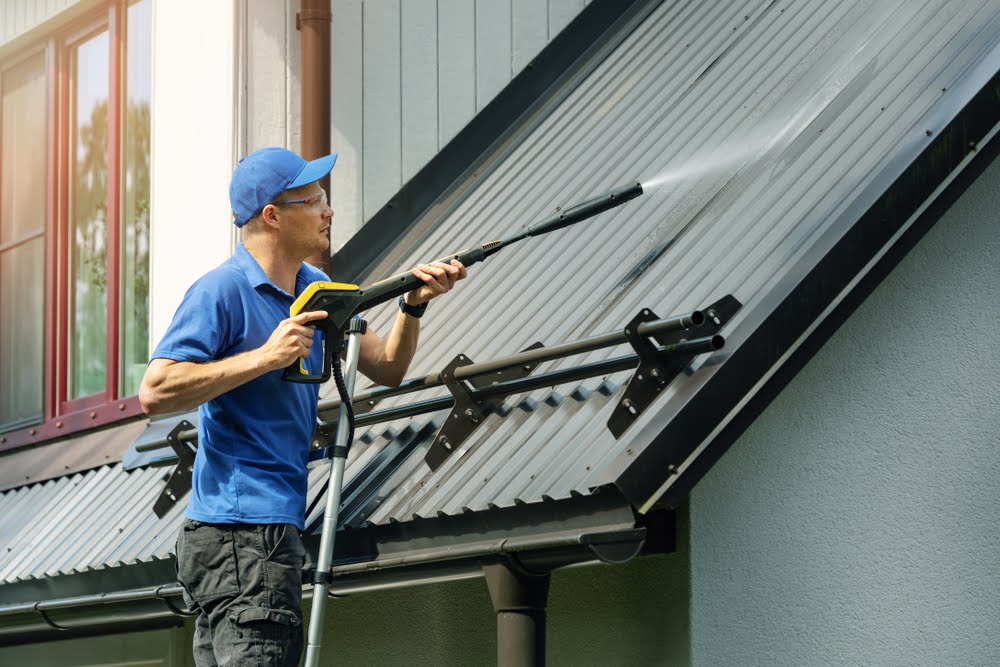 Preventing roof stains with regular washing.