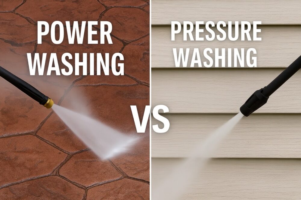 Power washing vs pressure washing.